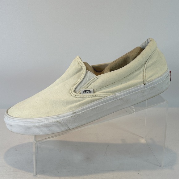 Vans Classic Slip-On Shoes Men's Size 12 Skateboard Off White Athletic Sneakers - Picture 3 of 11